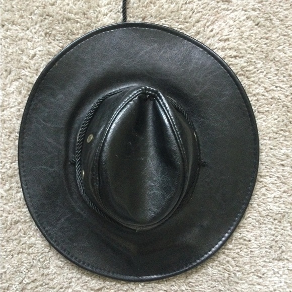 Men’s Faux Leather Cowboy Hat - Picture 6 of 16